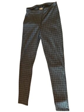 Express Black and White Plaid Leggings